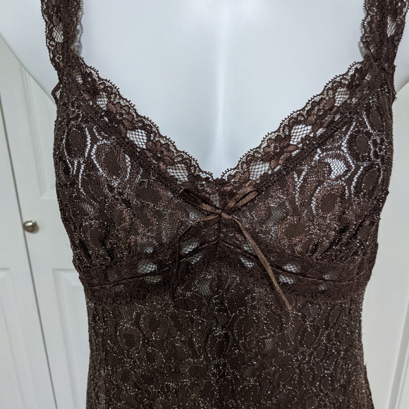 Morgan Taylor Other - NWOT Morgan Taylor Lacy Chocolate Brown Babydoll Nighty